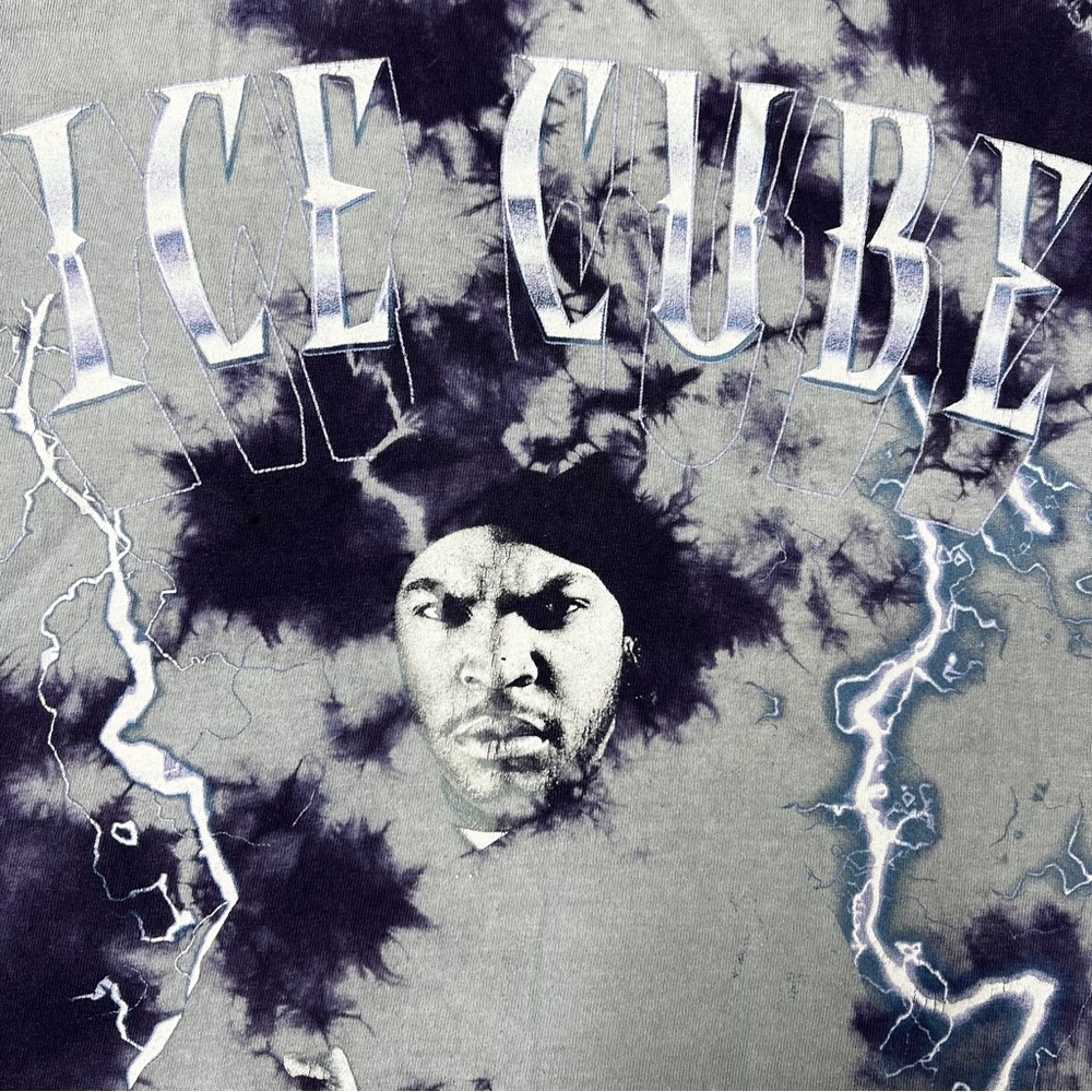 Ice Cube Tie Dye Short Sleeve Graphic T-Shirt Blue Unisex Sz S - Picture 3 of 5